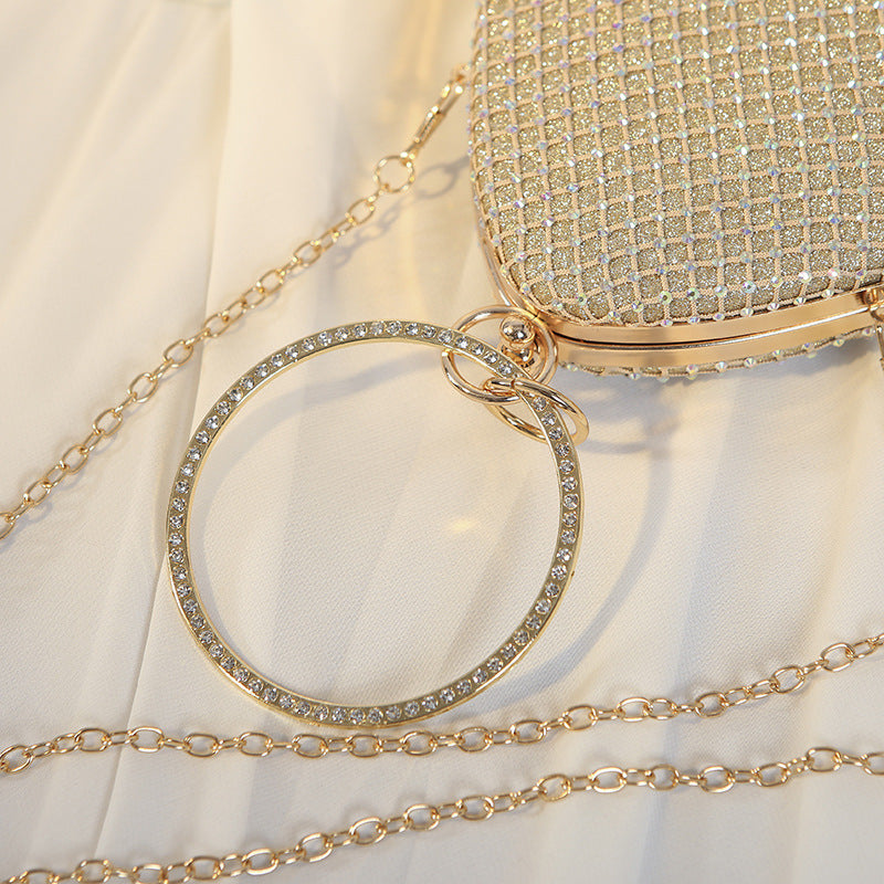 Elegant Pearl & Rhinestone Women's Clutch