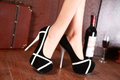 Vivid Stripe Elegance Heels