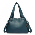 Luxury Large Capacity Tote Bag for Women - Vintage PU Leather