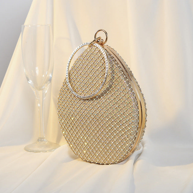 Elegant Pearl & Rhinestone Women's Clutch