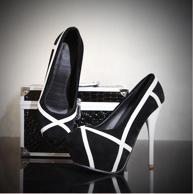 Vivid Stripe Elegance Heels