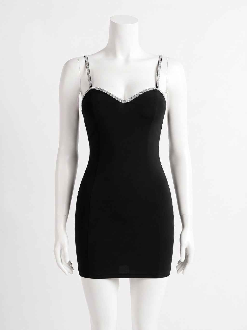 V-Neck Glam Chain Bodycon Dress