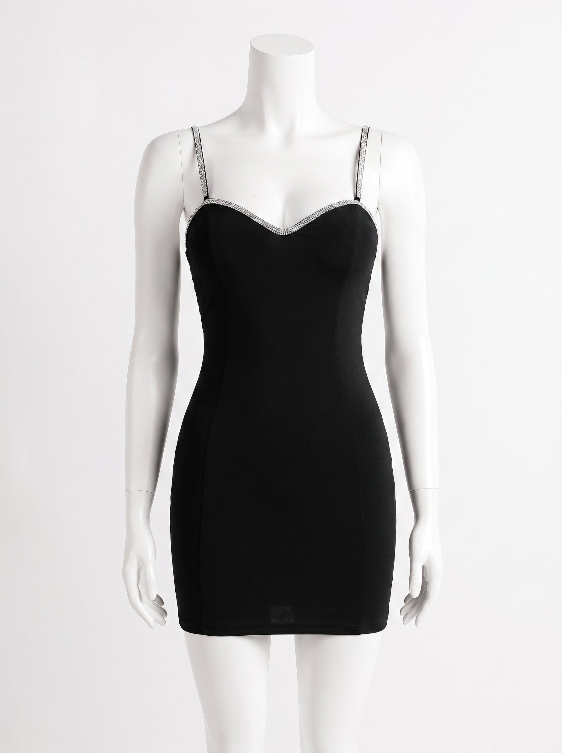 V-Neck Glam Chain Bodycon Dress