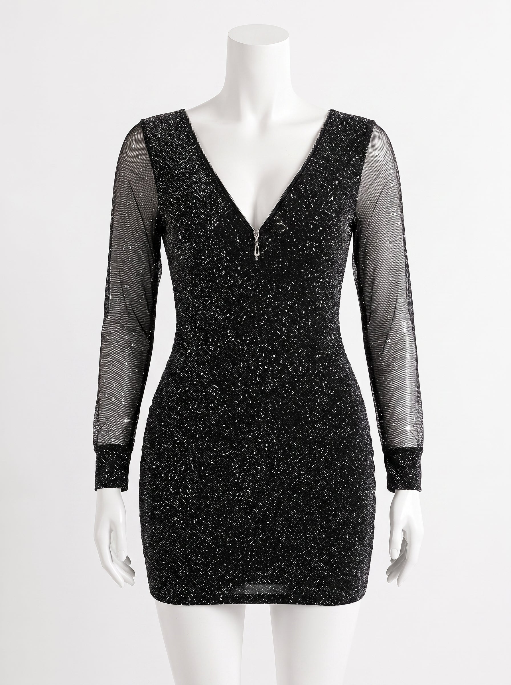 Women's Chic V-Neck Slim Fit Mini Dress