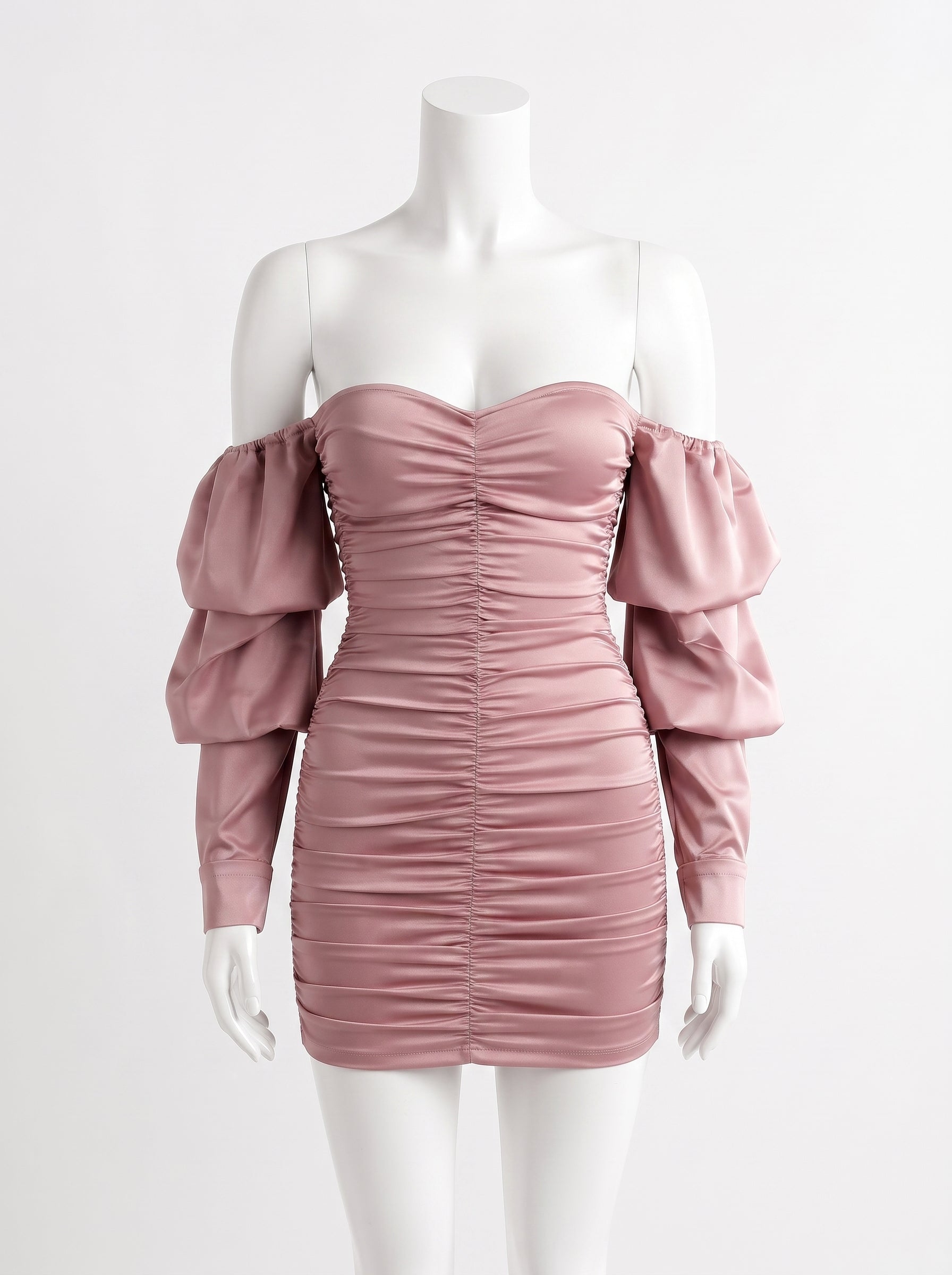 Chic Long Sleeve Ruffled Dress