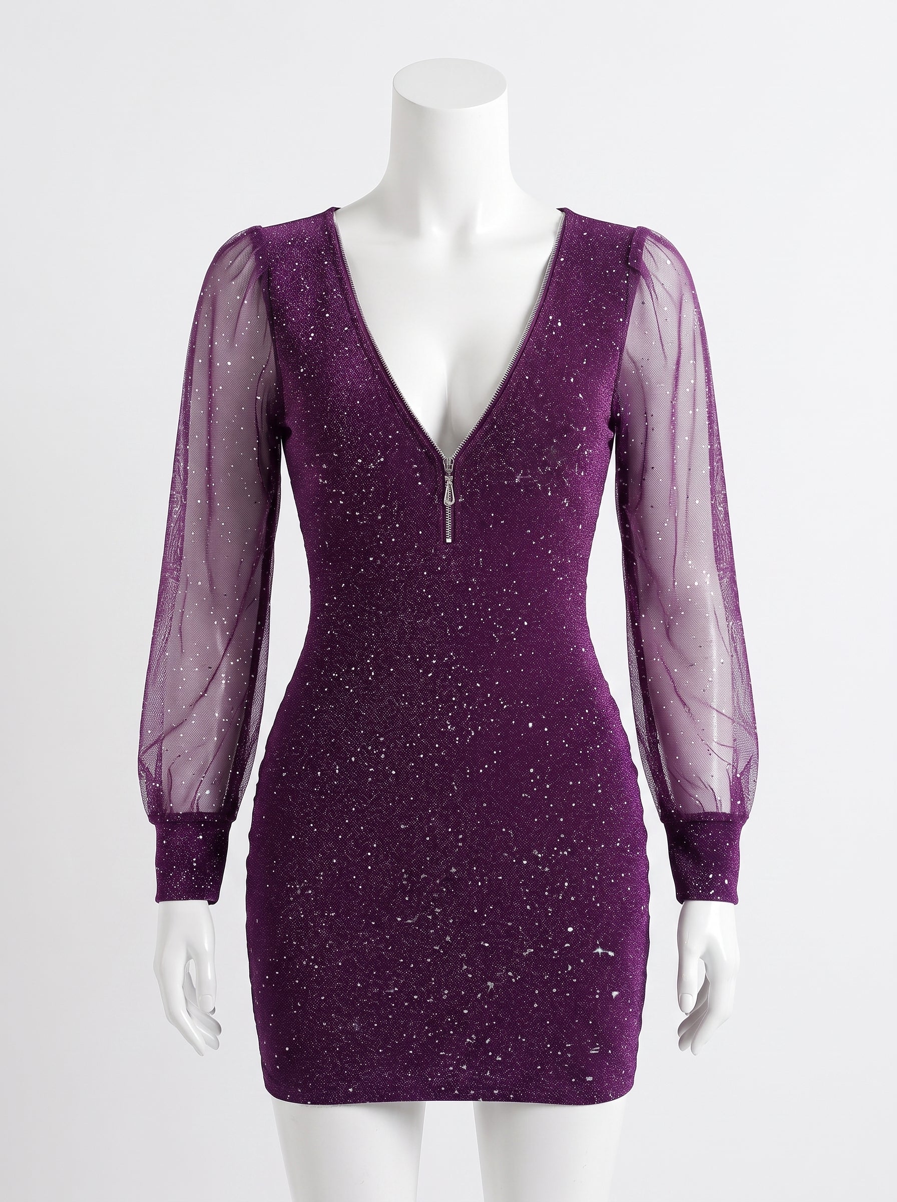 Women's Chic V-Neck Slim Fit Mini Dress