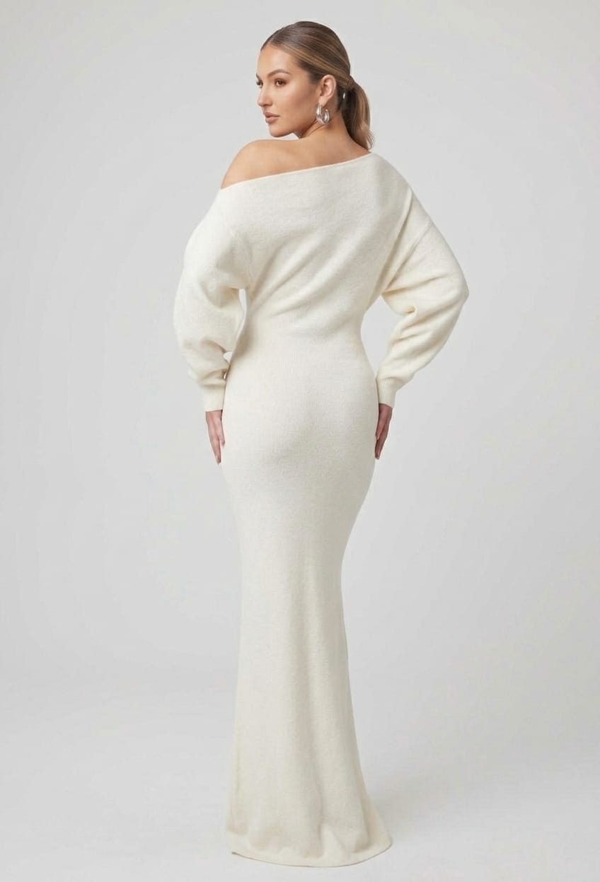 Drop Shoulder Sweater Dress
