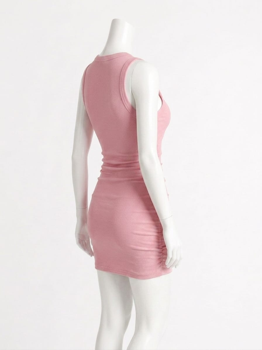 Sleeveless Bodycon Mini Dress with Split