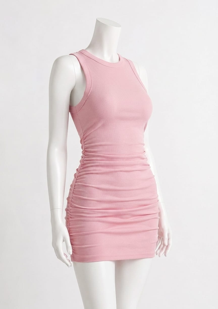 Sleeveless Bodycon Mini Dress with Split