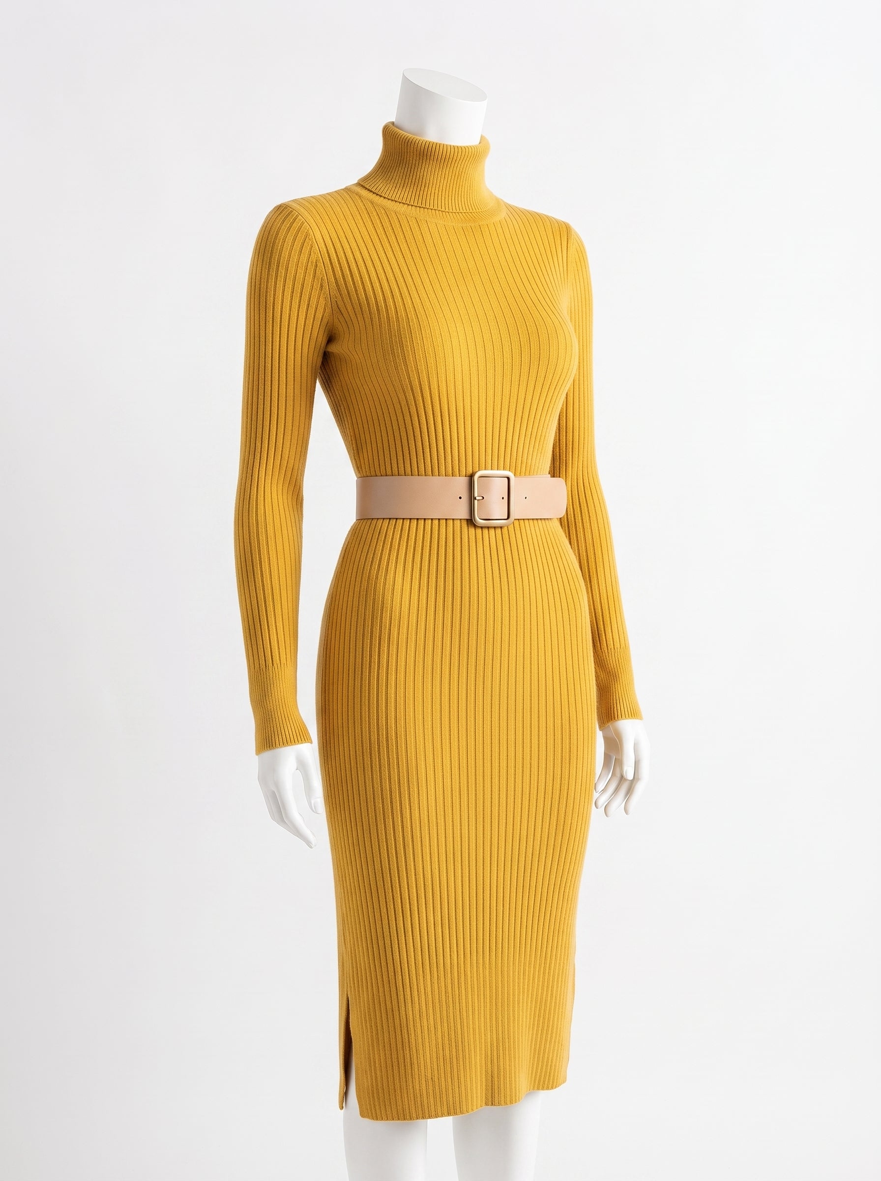 Luxury Knit Bodycon with Stylish Belt