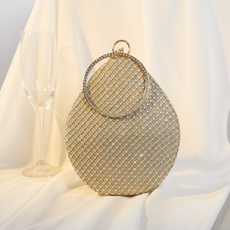 Elegant Pearl & Rhinestone Women's Clutch