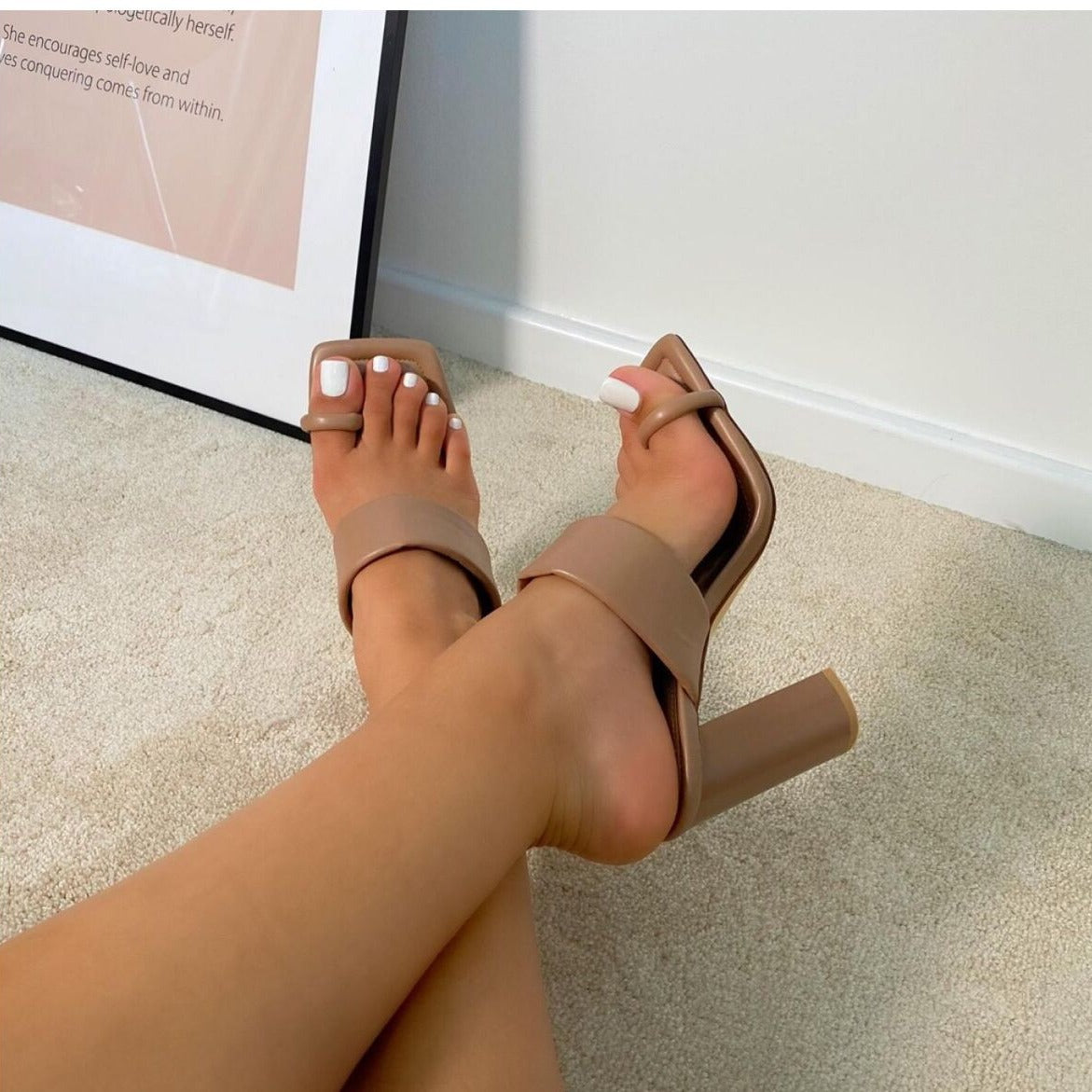 Slip-On Toe Ring Heels