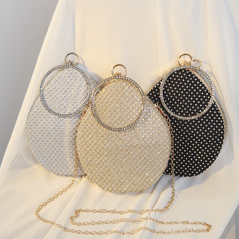 Elegant Pearl & Rhinestone Women's Clutch
