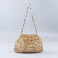 Elegant Silver Metal Clutch Evening Bag