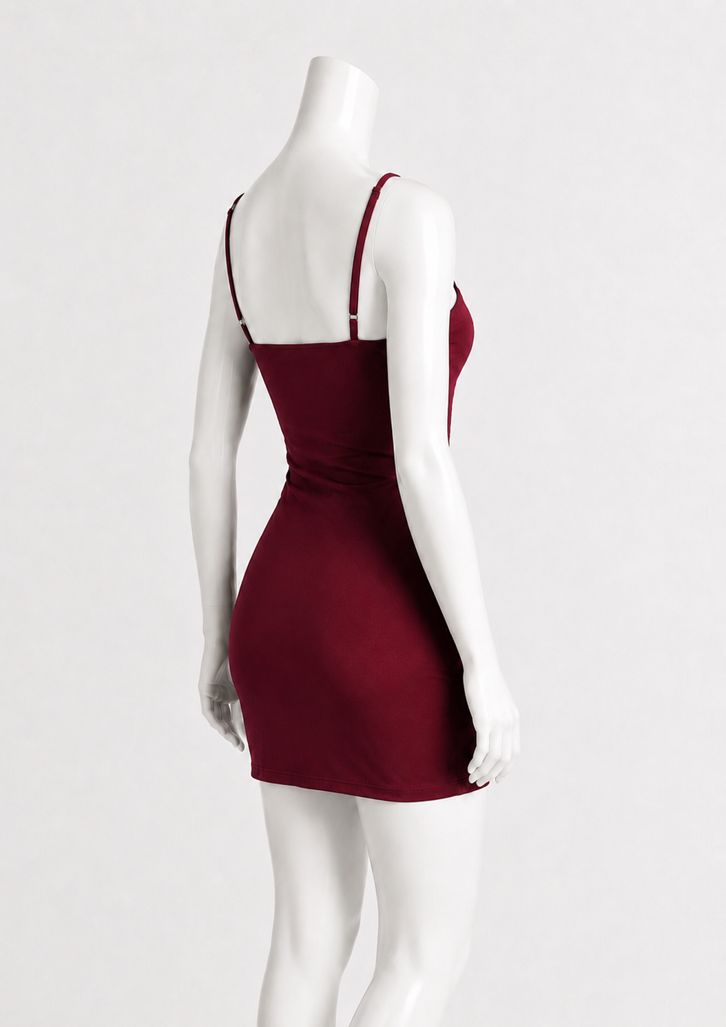 V-Neck Bodycon Slip Dress with Slimming Design